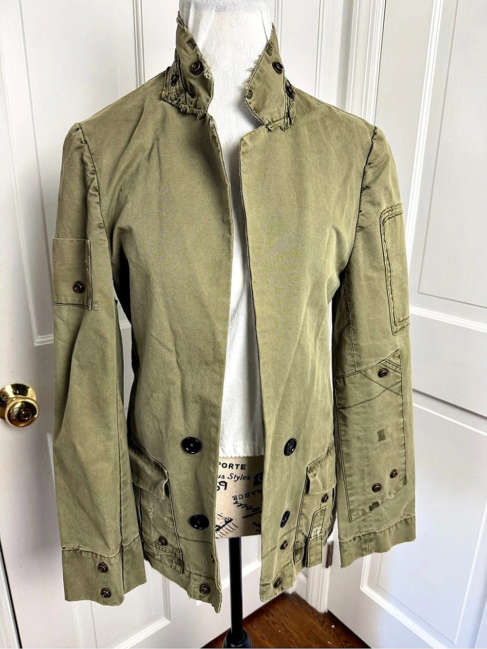 Zadig & Voltaire JACKEL JEANS SHIRT Utility Jacket Cotton Green Size Medium